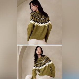 FAIR ISLE MOCK-NECK SWEATER (Brand New, with Price Tags)